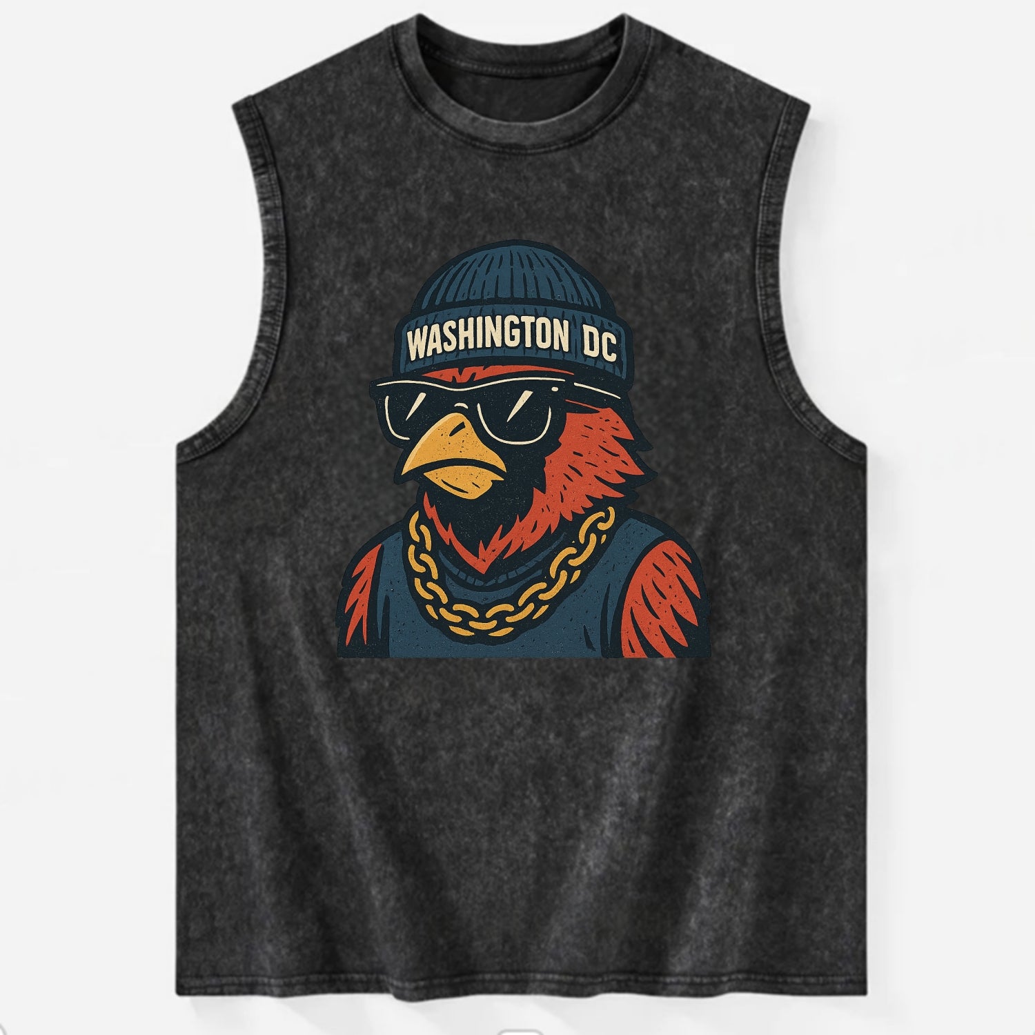 "cardinal" "washington Dc" "dc" "navy" "us East" - Vintage Washed Tank - Black