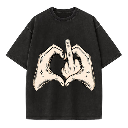 Love You Symbol - Vintage T-shirt - Black