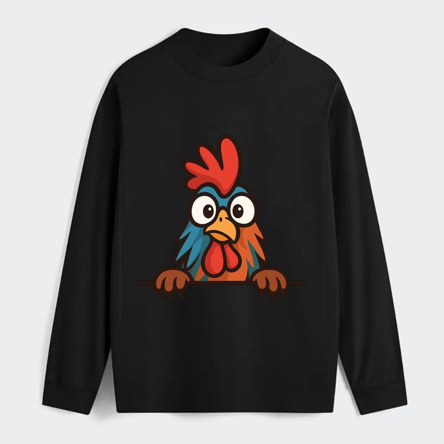 Rooster  - Classic Long Sleeve Shirt - Black
