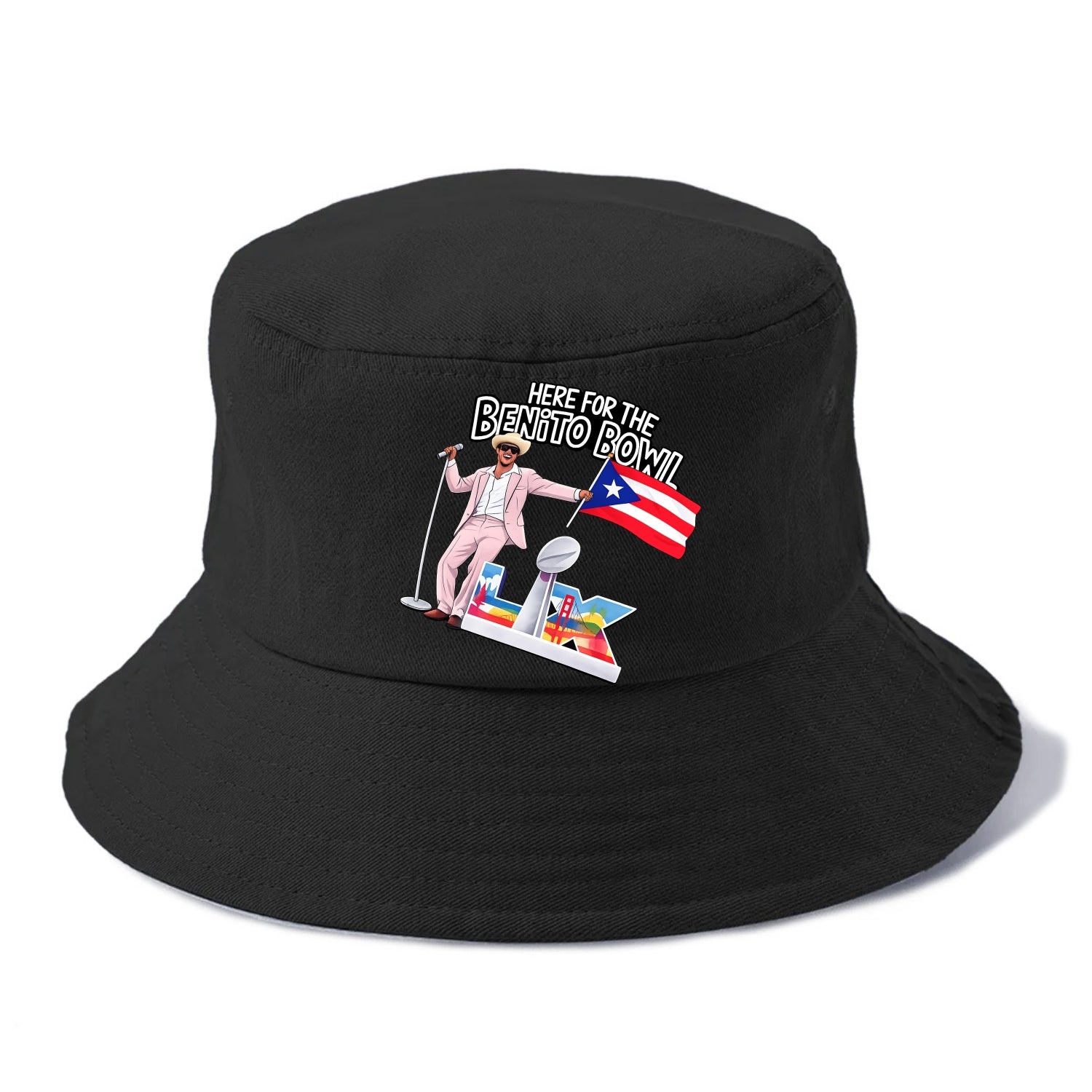 Here For The Bento Bowl - Bucket Hat - Black