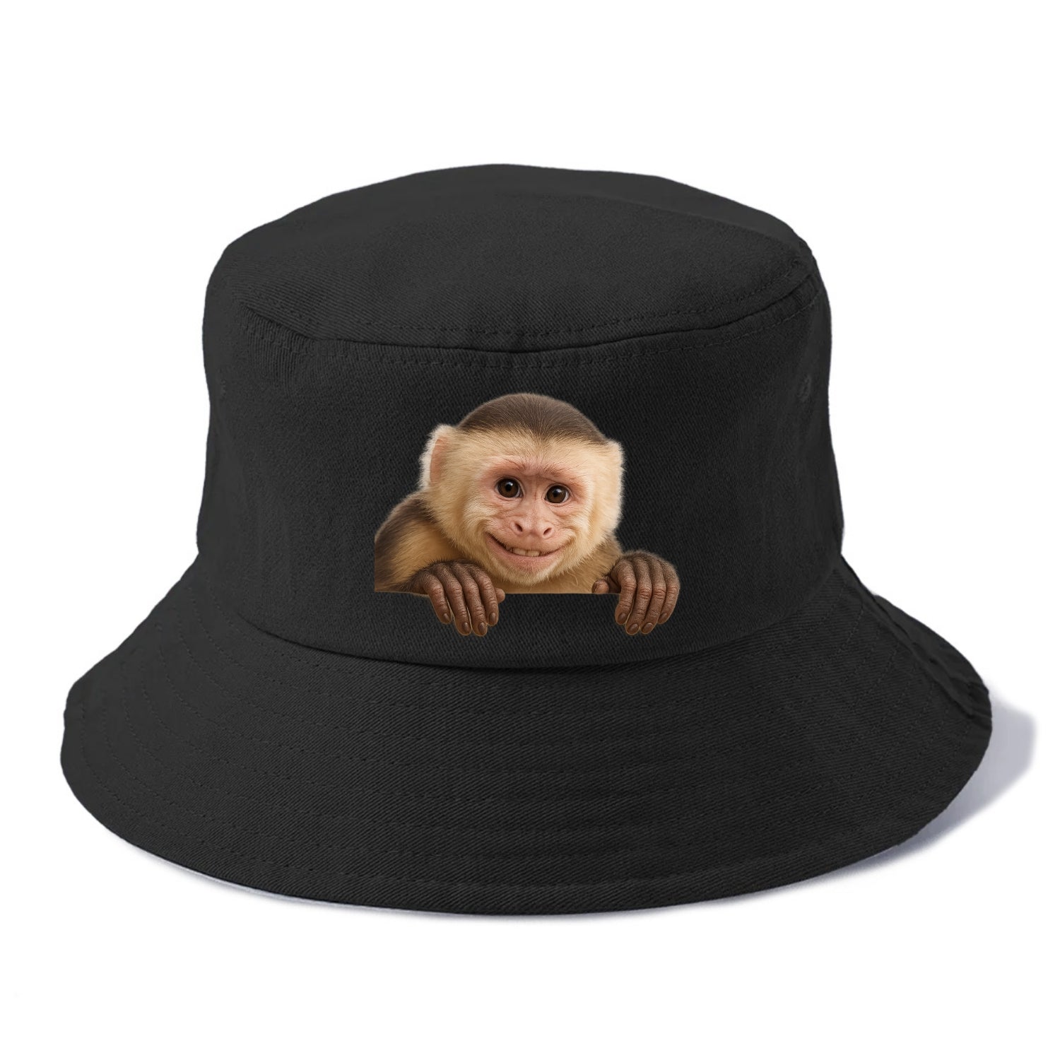 Capuchin Monkey  - Bucket Hat - Black
