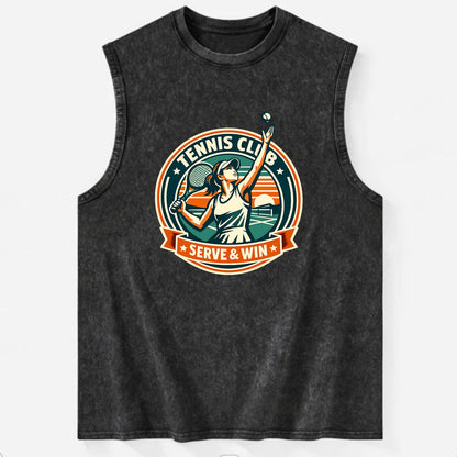 Ace of the Court - Vintage Washed Tank - Black