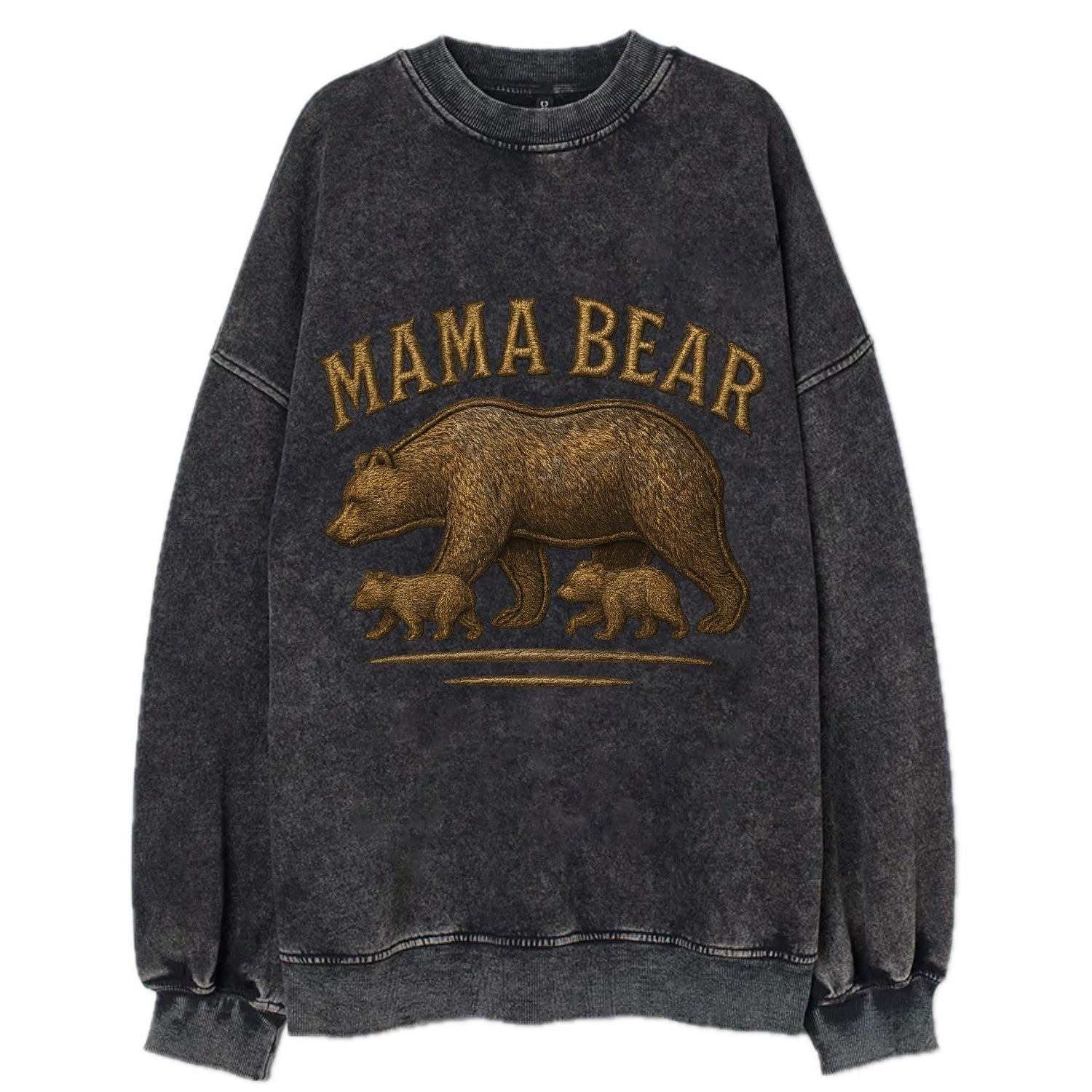 Mama Bear  - Vintage Sweatshirt - Black