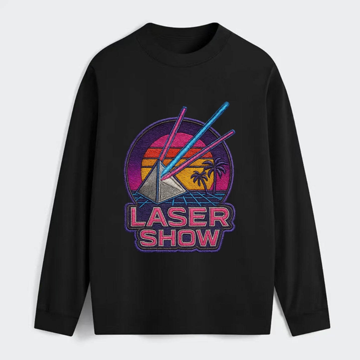 Laser Show - Classic Long Sleeve Shirt - Black