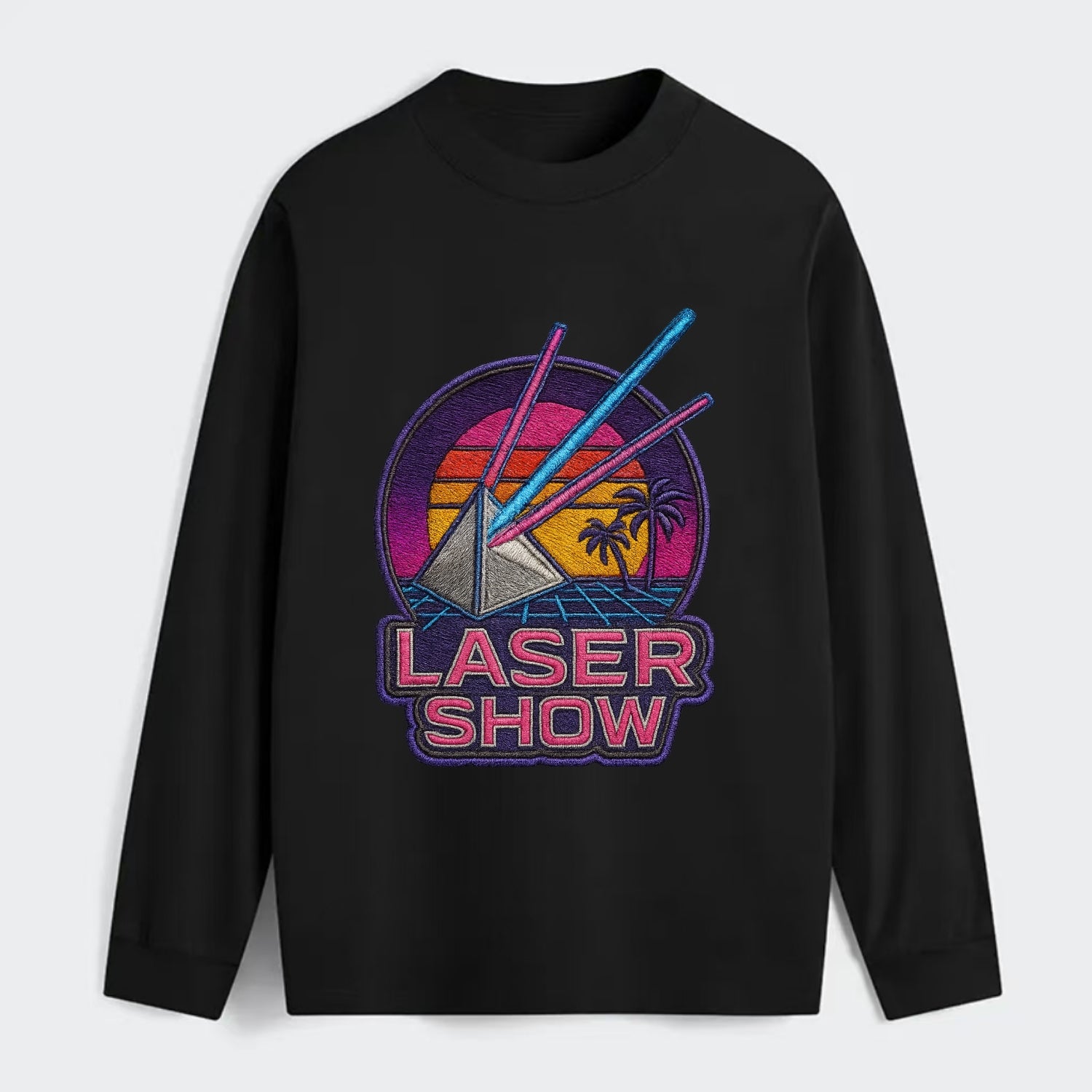 Laser Show - Classic Long Sleeve Shirt - Black