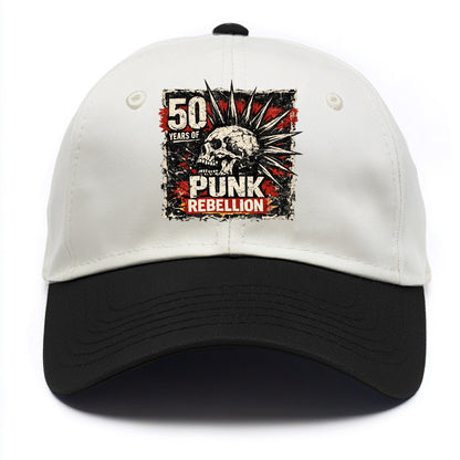 MOHAWK RISING | Spiked hair silhouette | Liberty spikes | Punk identity | Tribal - Two Tone Cap - Black