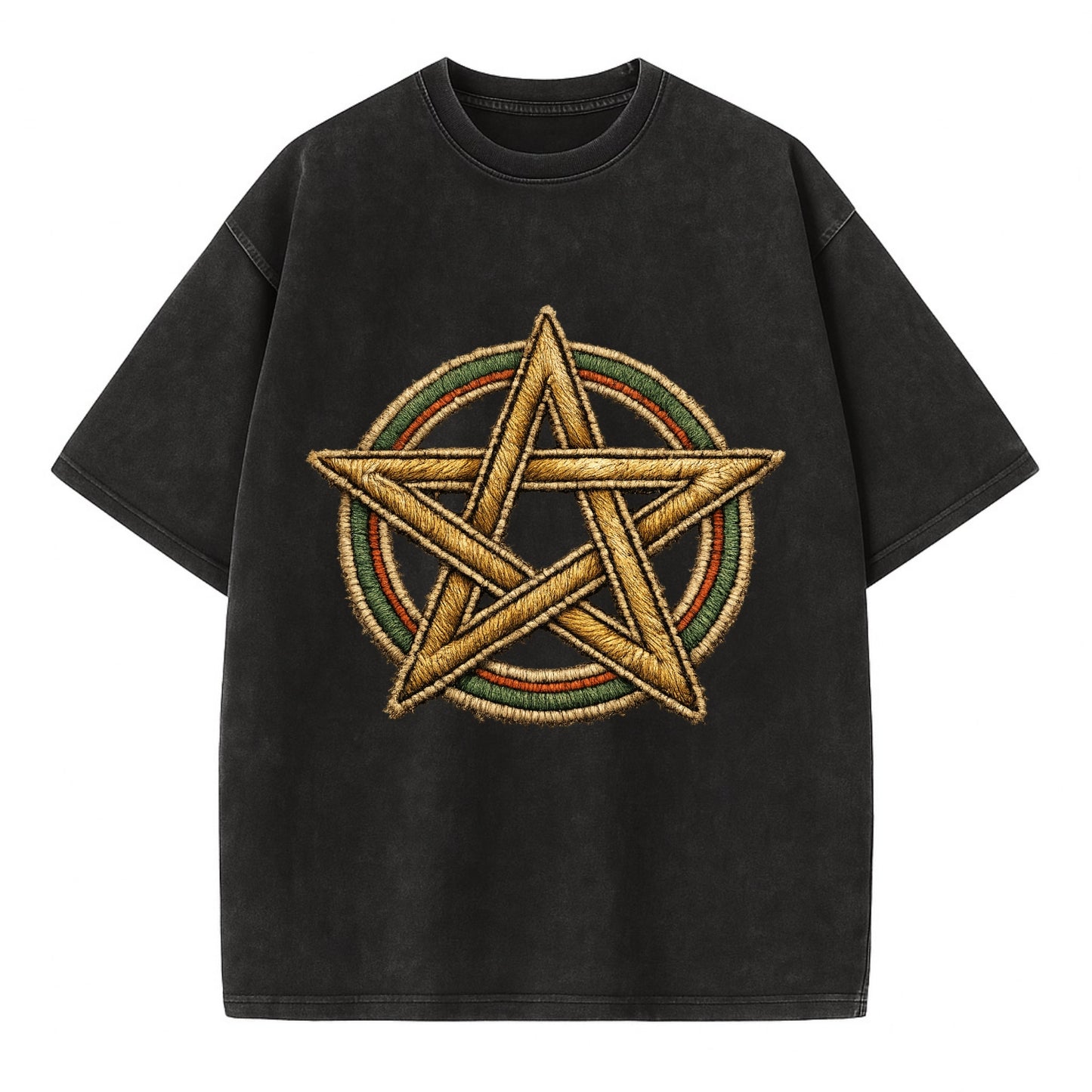 Pentacle Knot - Vintage T-shirt - Black