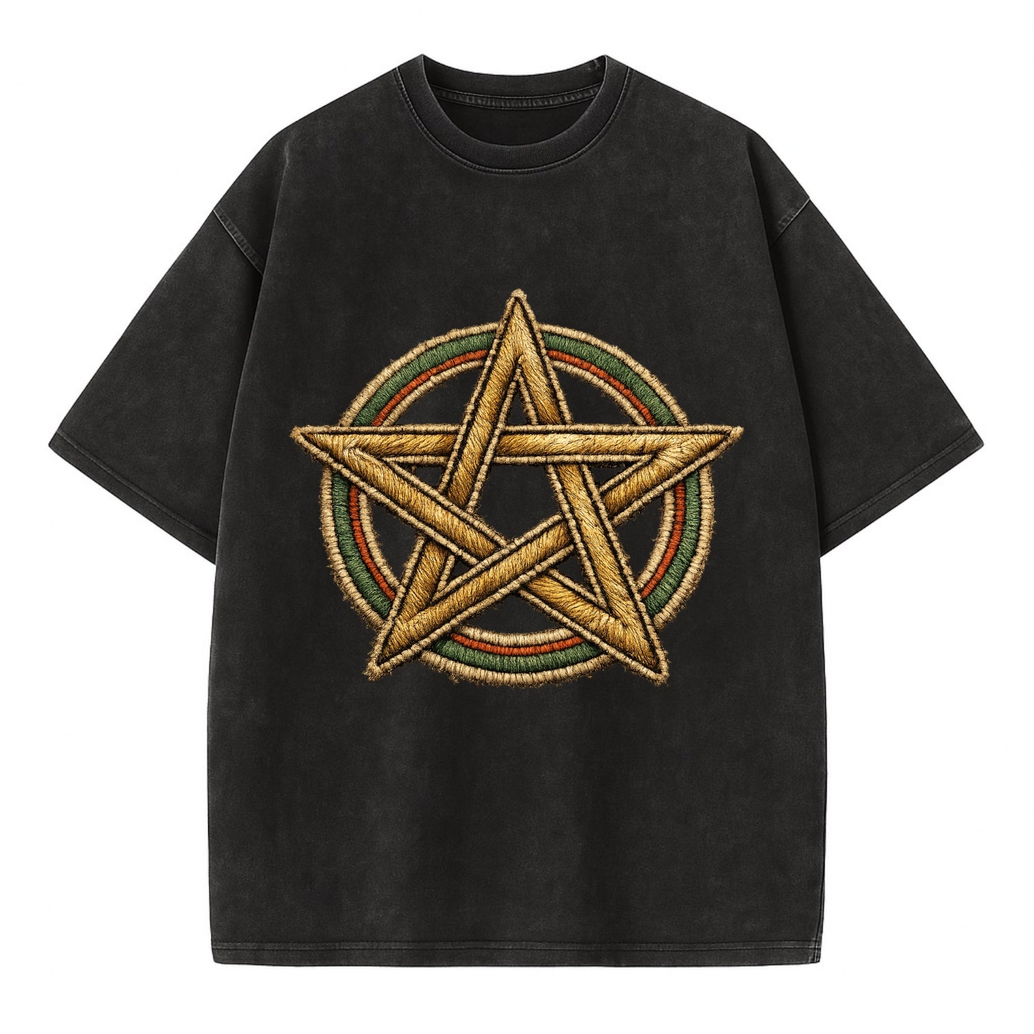 Pentacle Knot - Vintage T-shirt - Black