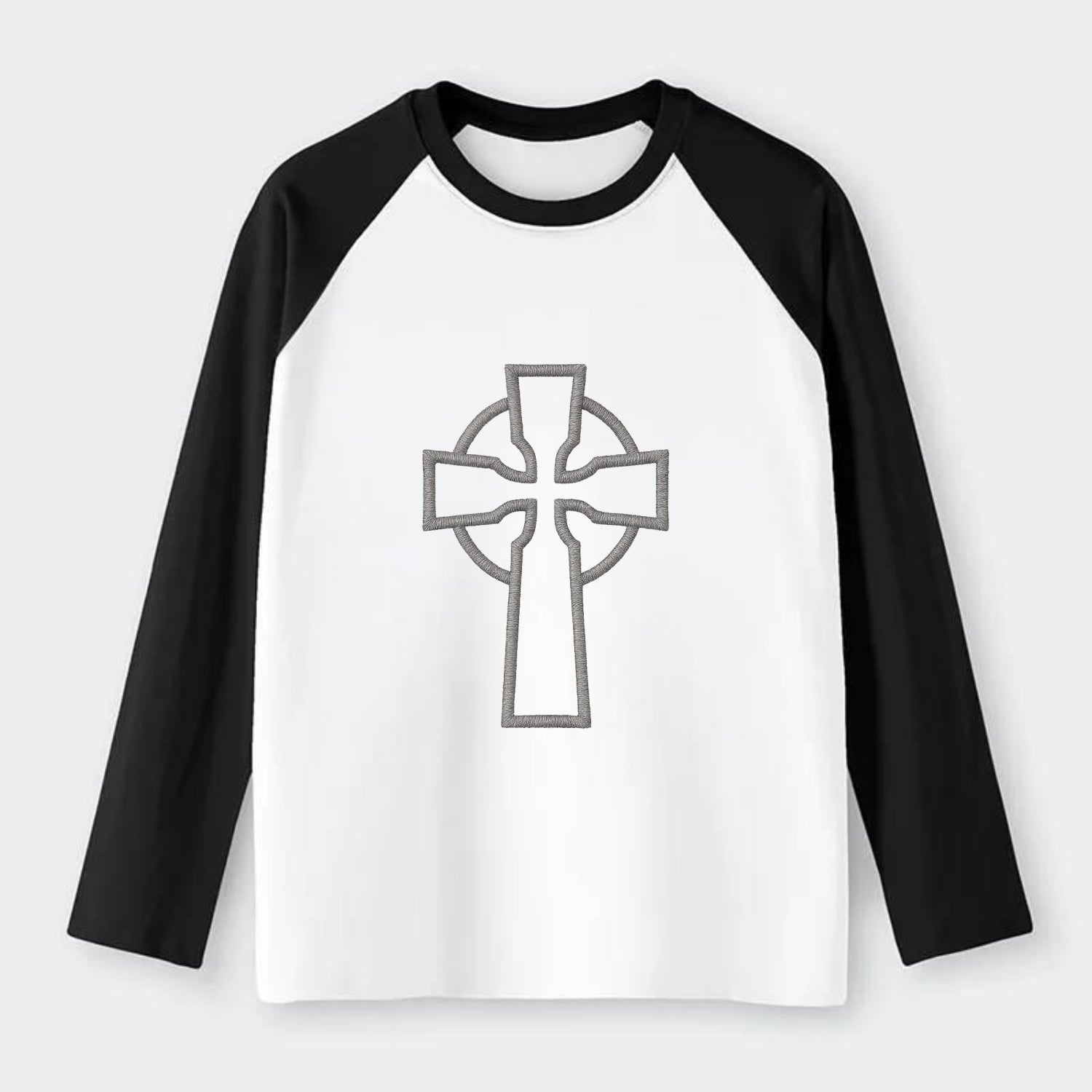 Iona Cross - Raglan Long Sleeve T-Shirt - Black