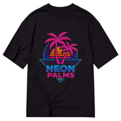 Neon Palms - Classic T-shirt - Black