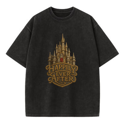 Happily Ever After  - Vintage T-shirt - Black