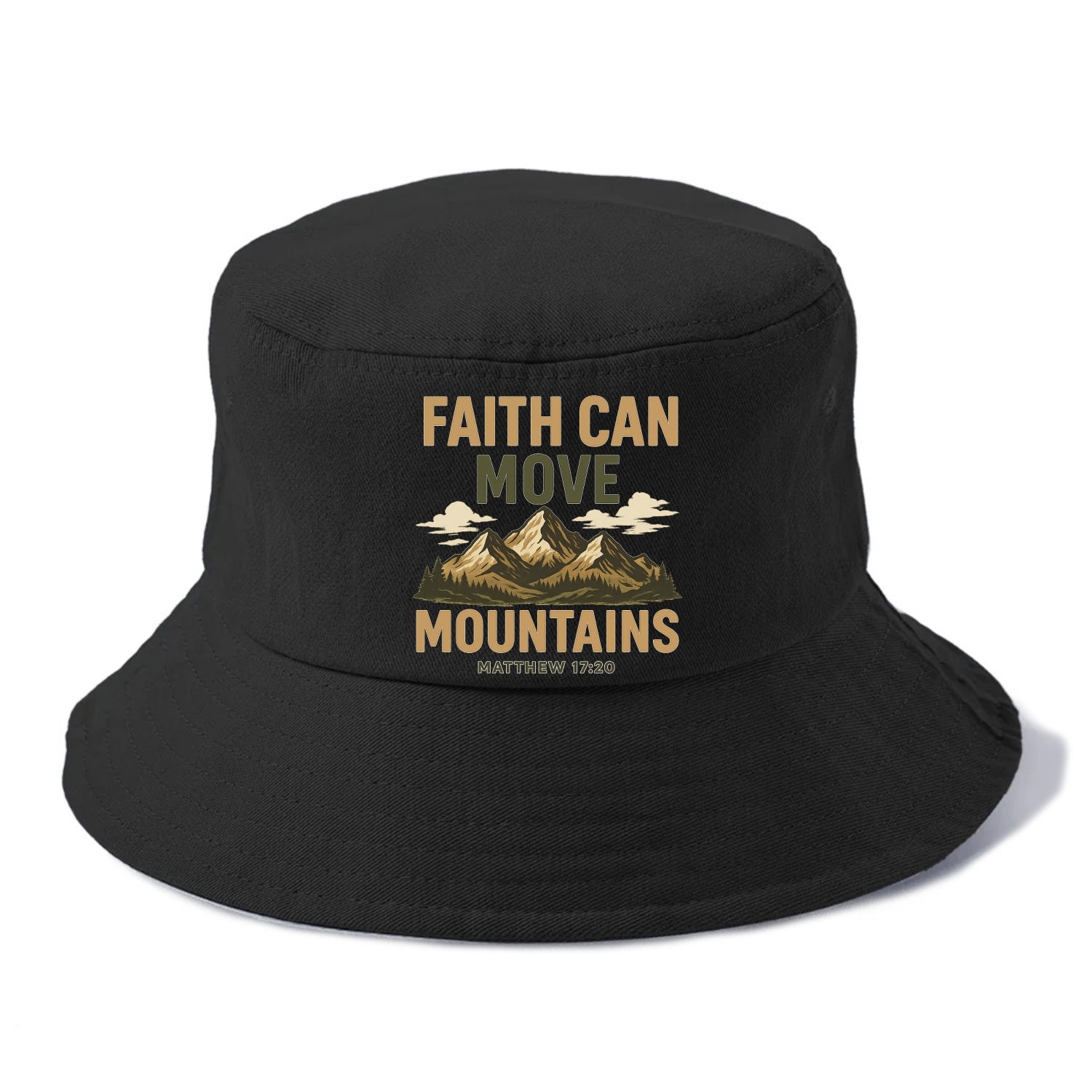 Matthew 17:20 Mountains - Bucket Hat - Black
