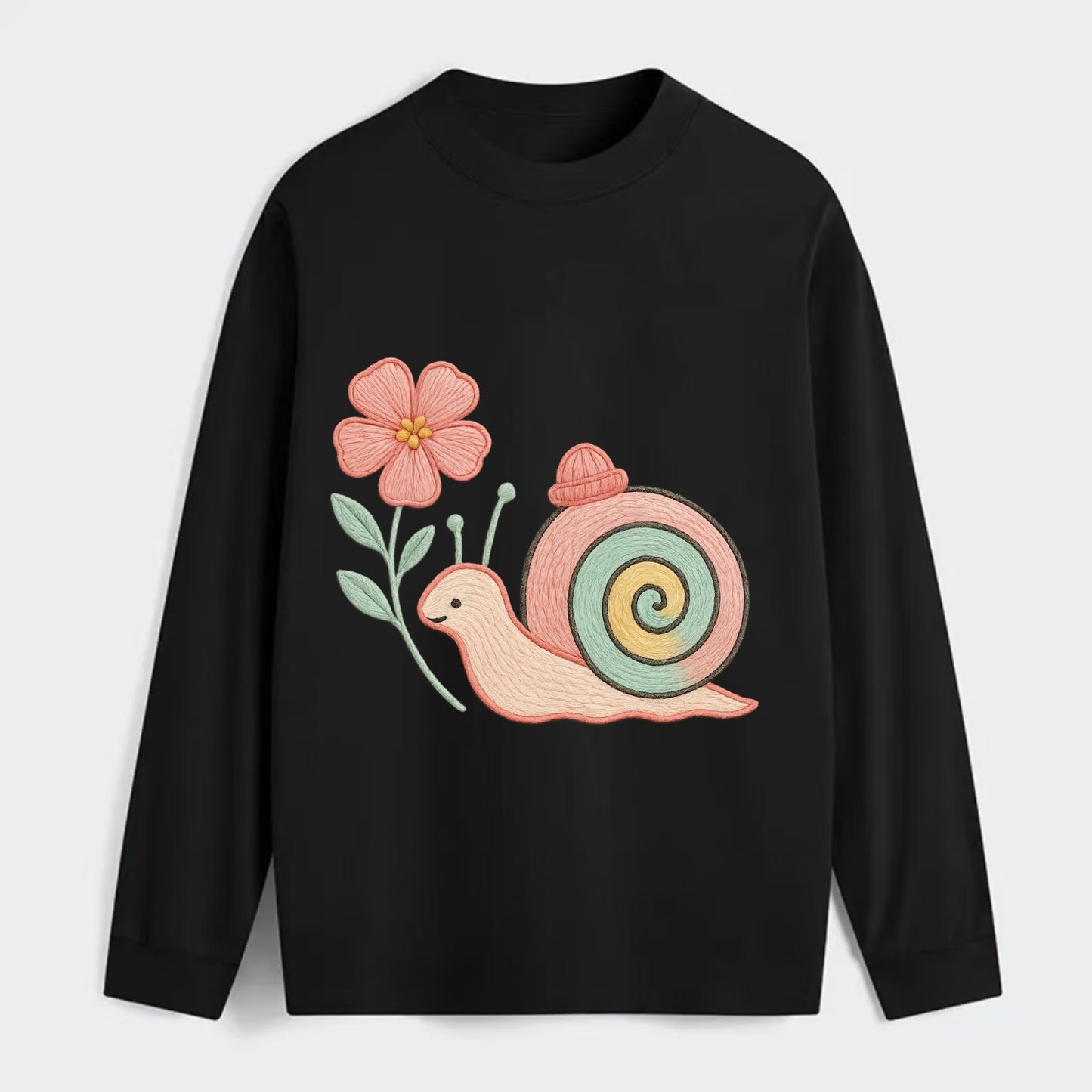 Coral Snail - Classic Long Sleeve Shirt - Black