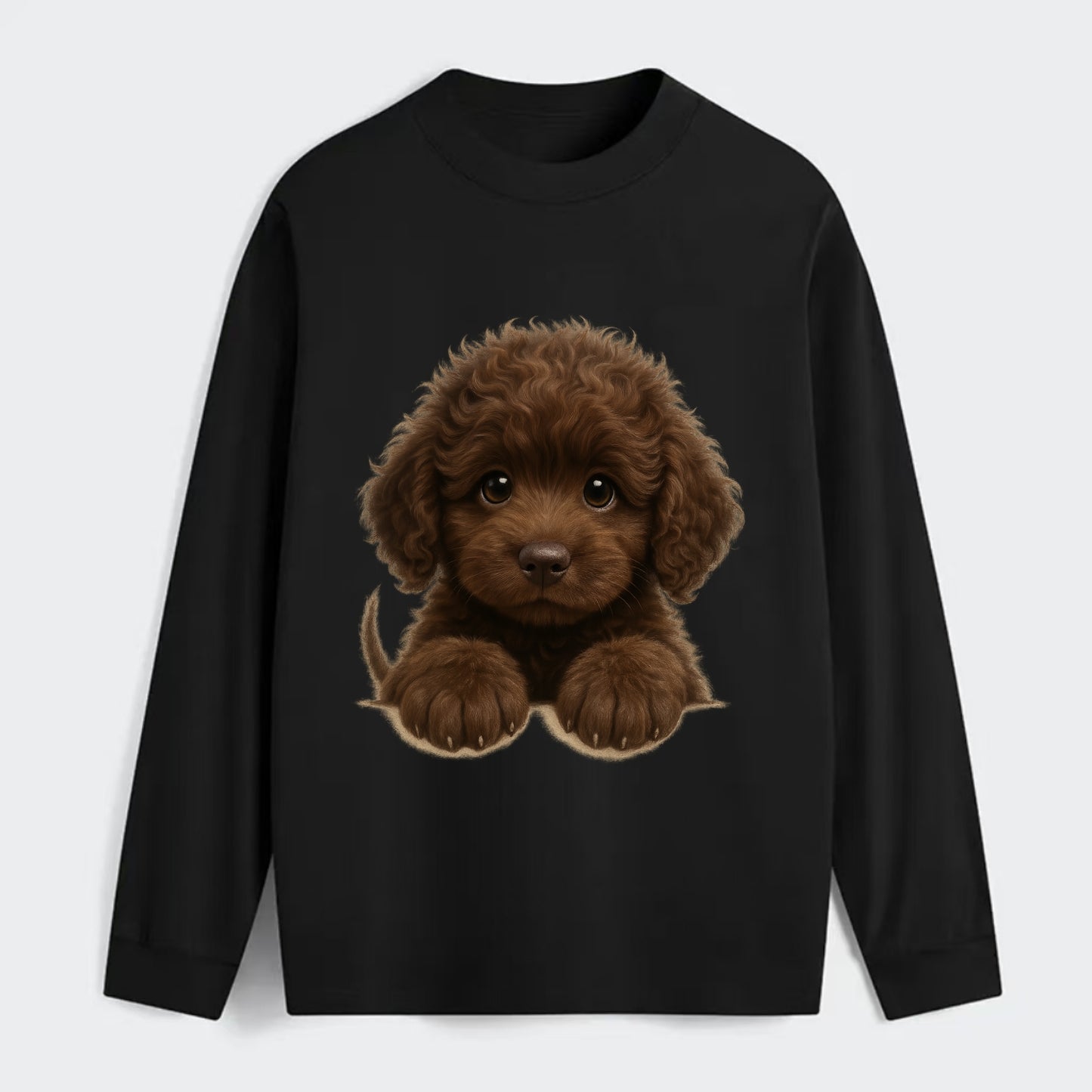 Irish Water Spaniel  - Classic Long Sleeve Shirt - Black