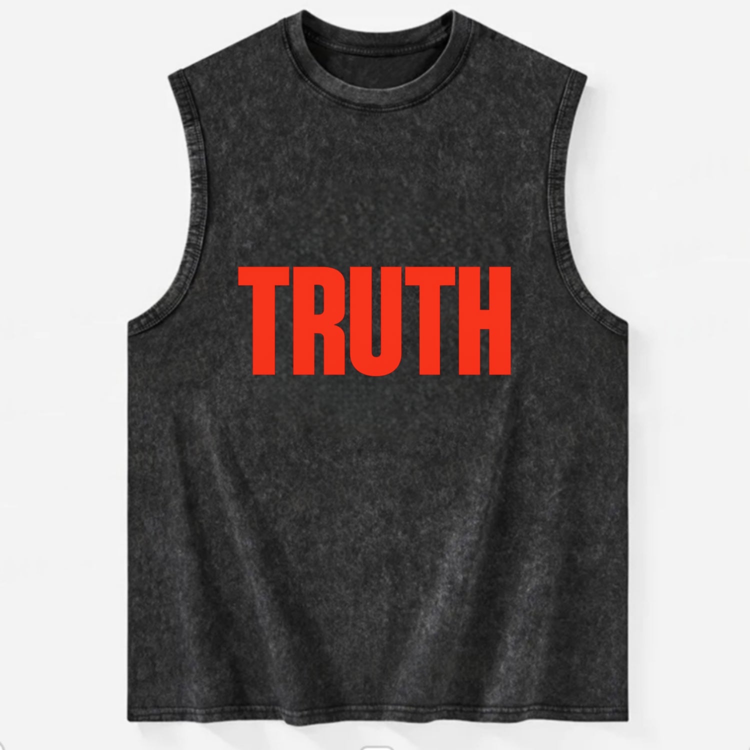 Bold typography design - "TRUTH" - honesty, reality - Vintage Washed Tank - Black