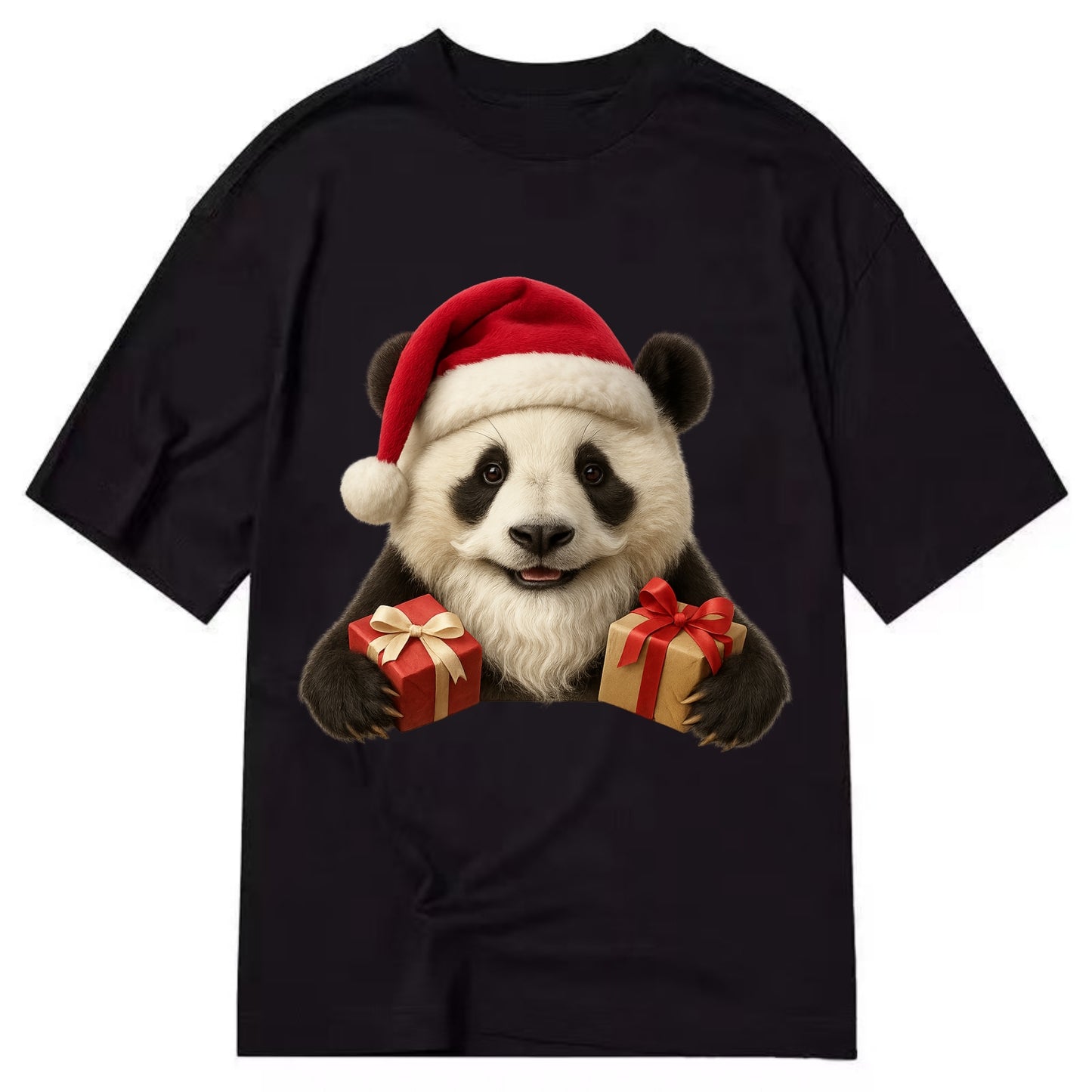 Santa Panda  - Classic T-shirt - Black