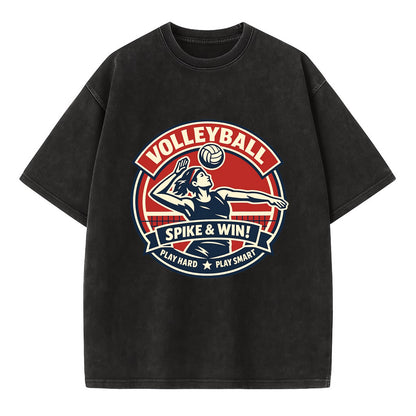 Dynamic Spike Emblem - Vintage T-shirt - Black