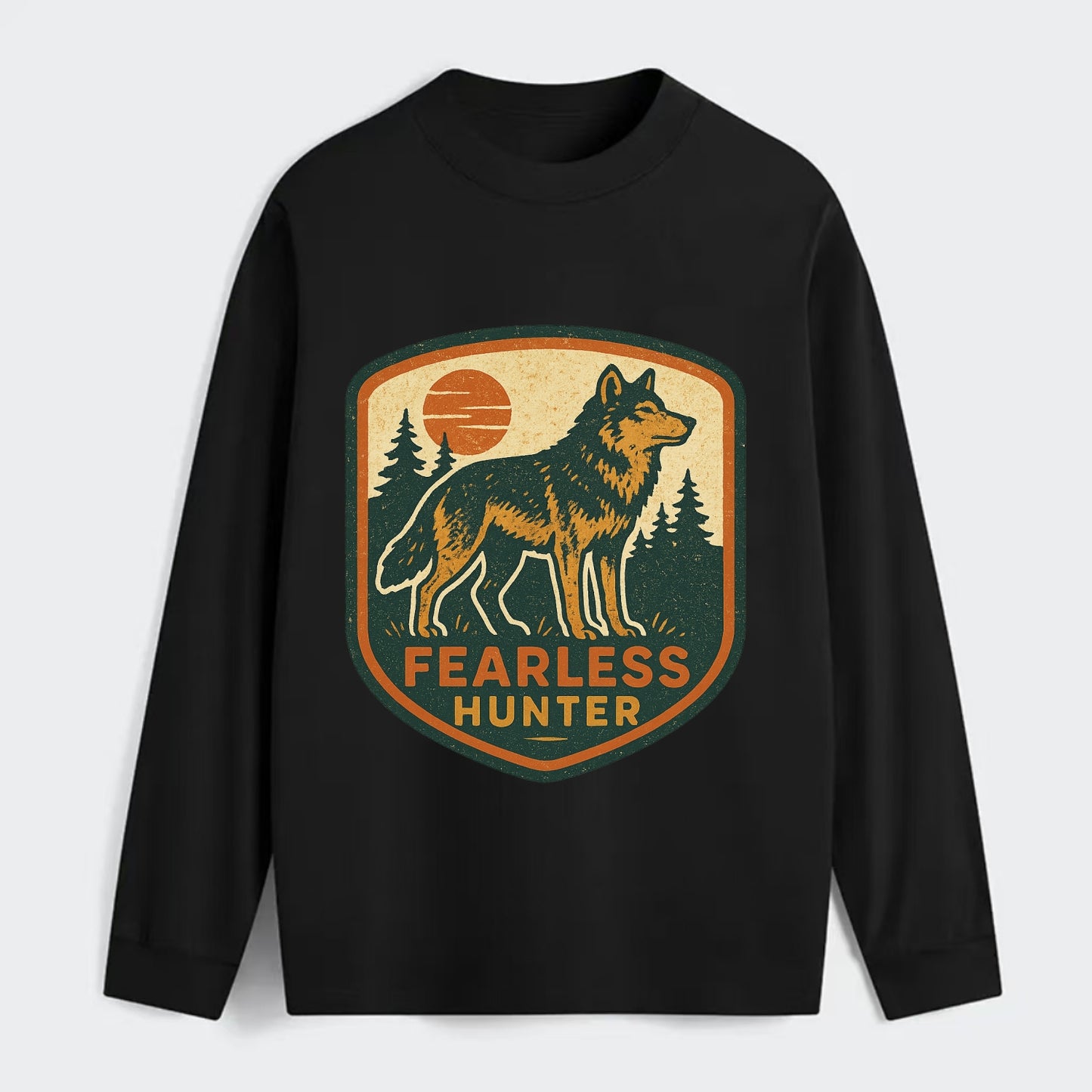 Fearless Hunter  - Classic Long Sleeve Shirt - Black