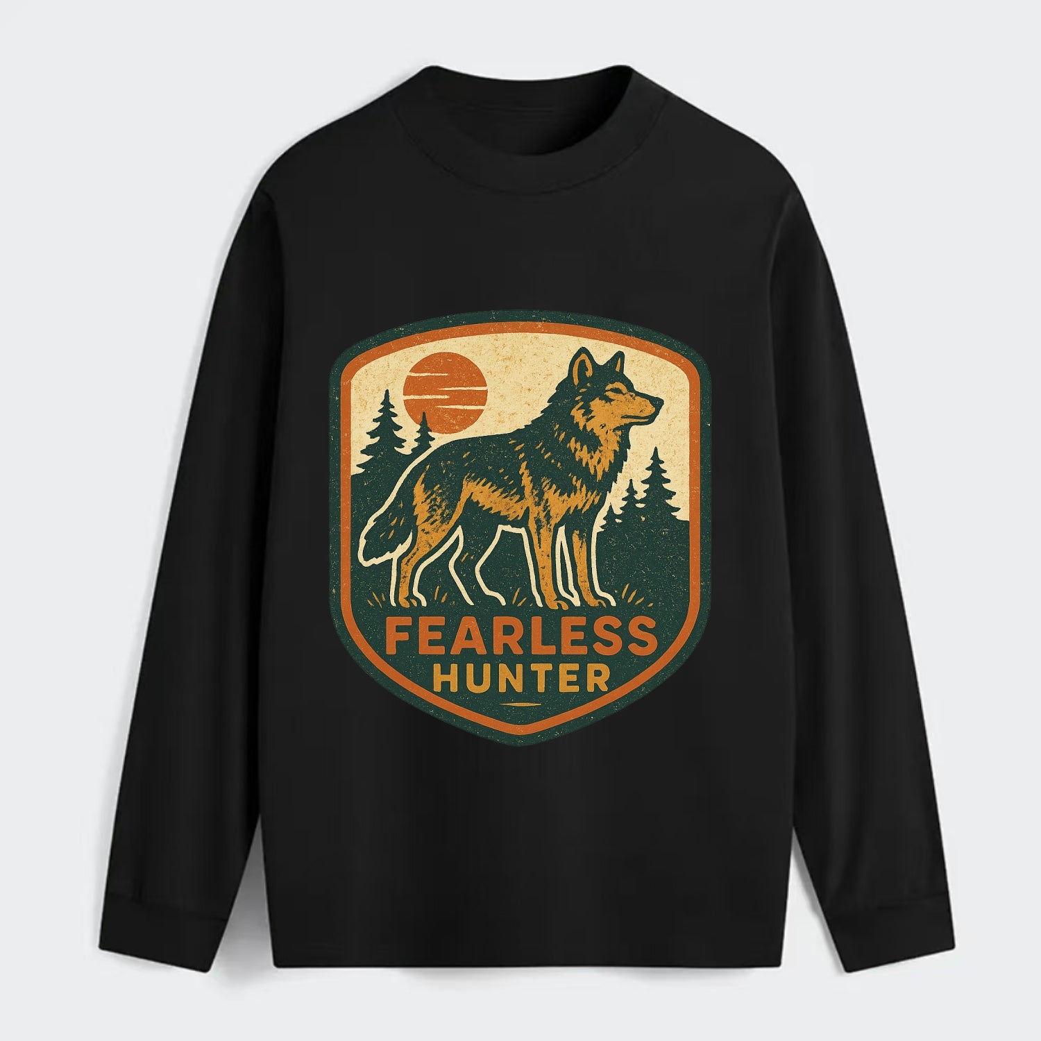 Fearless Hunter  - Classic Long Sleeve Shirt - Black