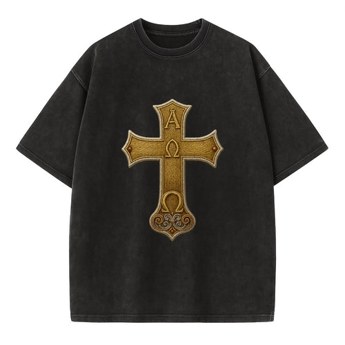 Alpha Omega Cross  - Vintage T-shirt