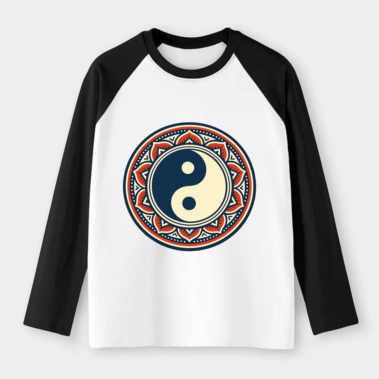 Harmony of Balance - Raglan Long Sleeve T-Shirt - Black