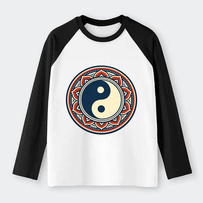 Harmony of Balance - Raglan Long Sleeve T-Shirt - Black