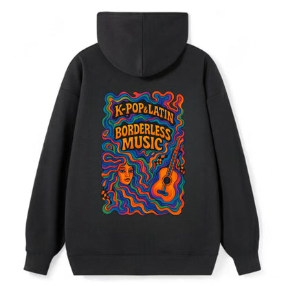 K-Pop and Latin fusion explosion - "Borderless Music" - cross-cultural - Classic Pullover Hoodie - Black