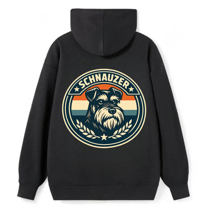 Noble Schnauzer Emblem - Classic Pullover Hoodie - Black