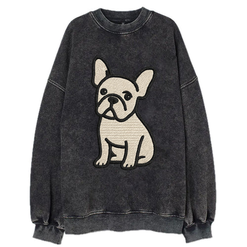 French Bulldog - Head tilt one ear up - Vintage Sweatshirt
