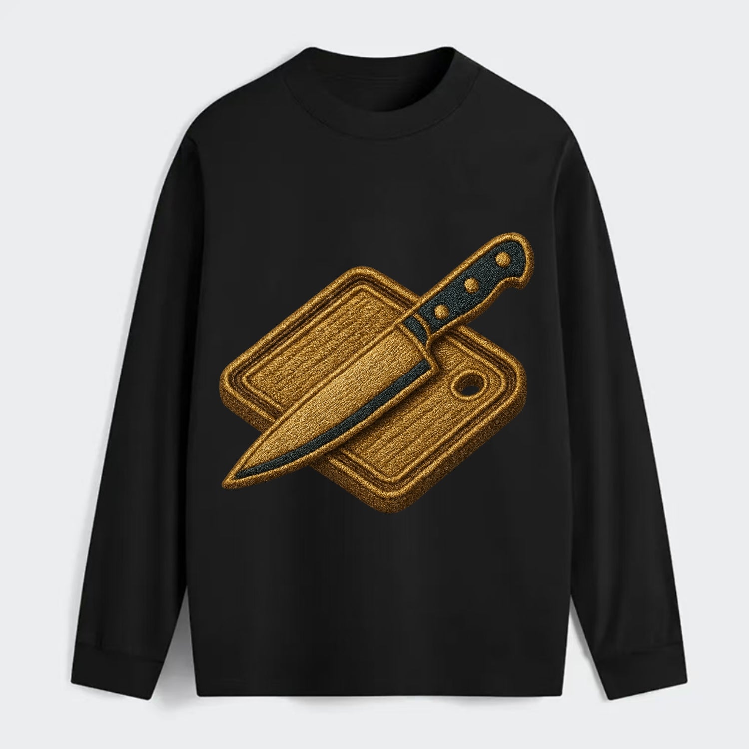 Chef knife with cutting board - culinary enthusiast - Classic Long Sleeve Shirt - Black