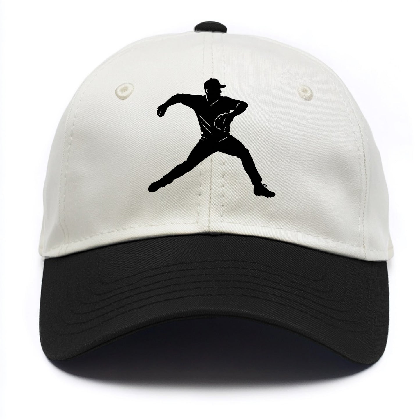 Baseball pitcher wind-up motion - Two Tone Cap - Black