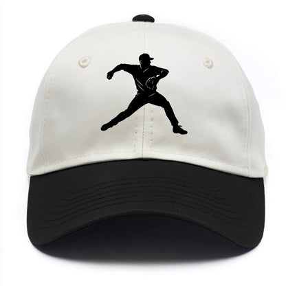Baseball pitcher wind-up motion - Two Tone Cap - Black