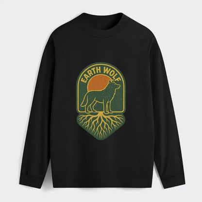 Earth Wolf Roots  - Classic Long Sleeve Shirt - Black