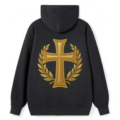 Victory Cross  - Classic Pullover Hoodie - Black