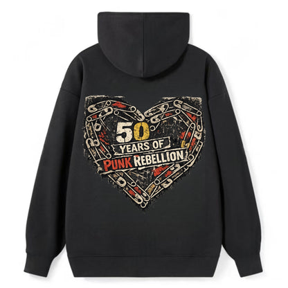 SAFETY PIN LOVE | Heart made of safety pins | Punk romance | DIY jewelry - Classic Pullover Hoodie - Black