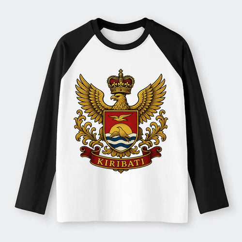 Kiribati Heritage Badge - Raglan Long Sleeve T-Shirt
