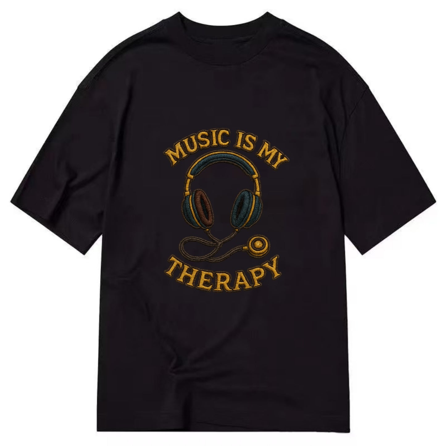 Music Is My Therapy  - Classic T-shirt - Black