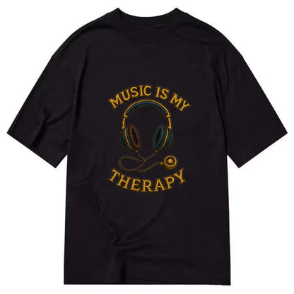 Music Is My Therapy  - Classic T-shirt - Black