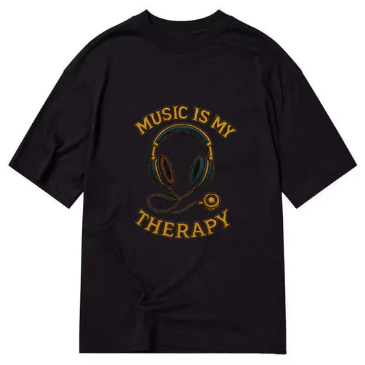 Music Is My Therapy  - Classic T-shirt - Black