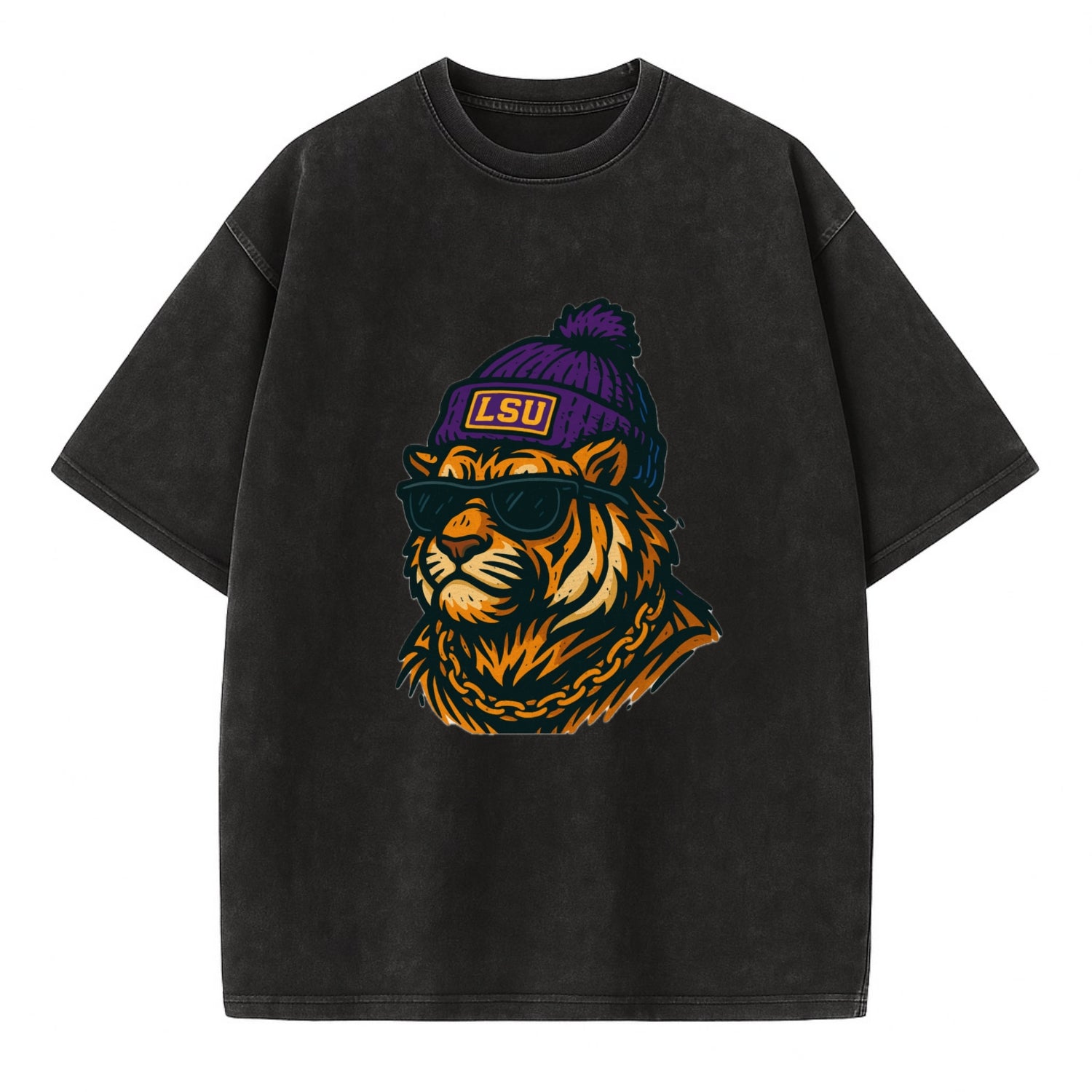 LSU Mike Tiger - Vintage T-shirt - Black