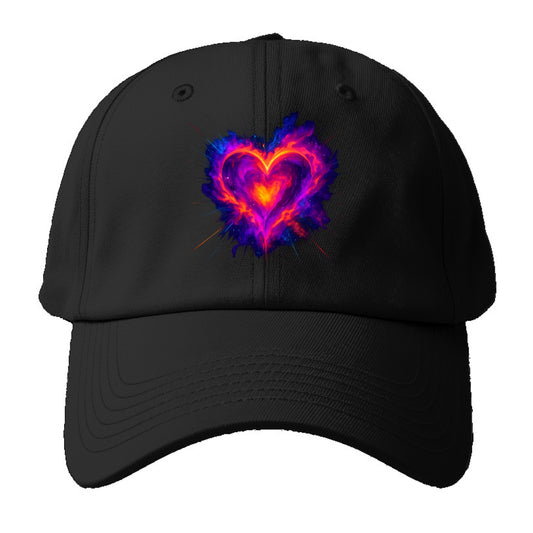 Heart Nebula - Cosmic heart-shaped nebul Baseball Cap - Black