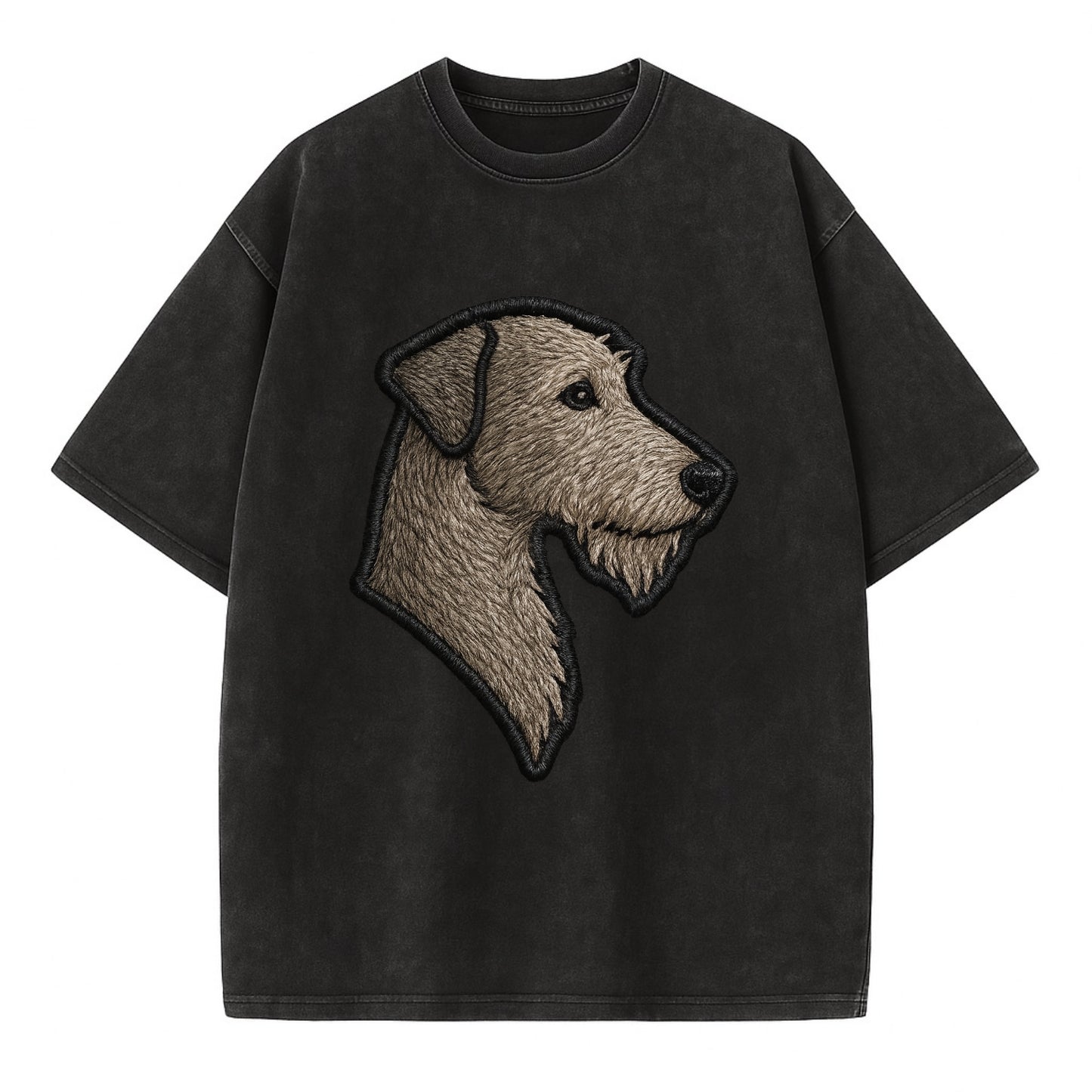Irish Wolfhound - Modern gentle giant lo - Vintage T-shirt - Black