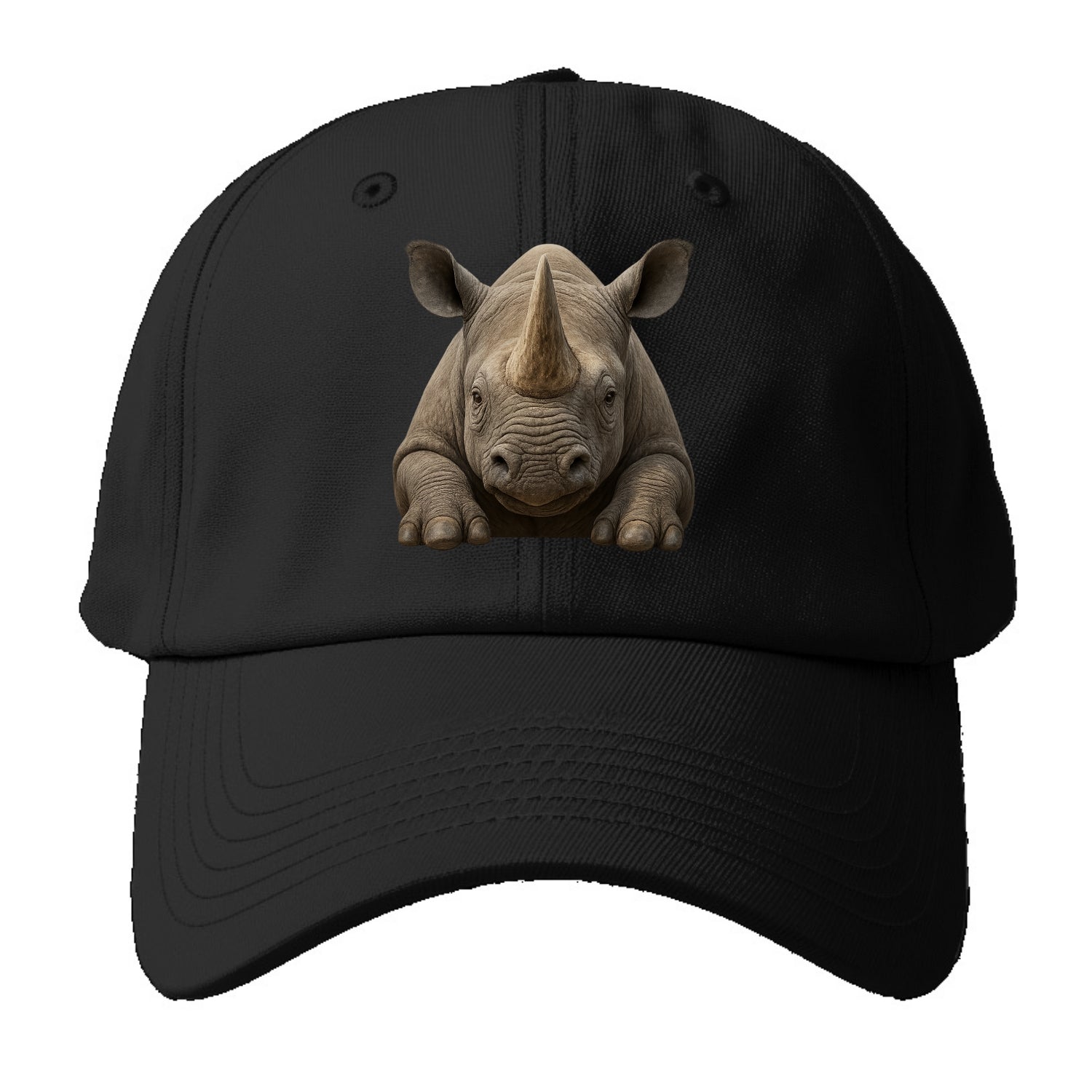 Rhinoceros  - Baseball Cap For Big Heads - Black