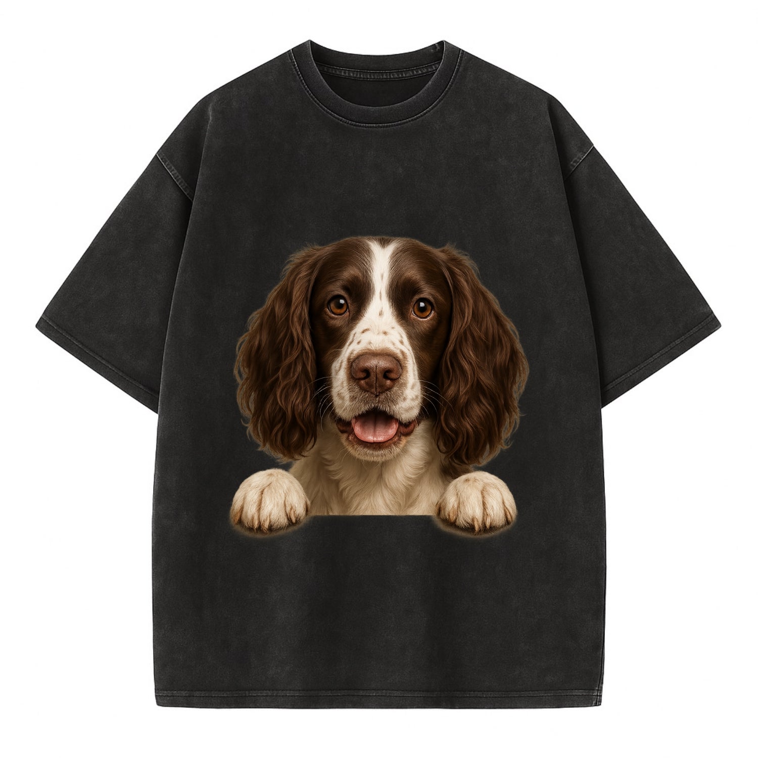 English Springer Spaniel  - Vintage T-shirt - Black