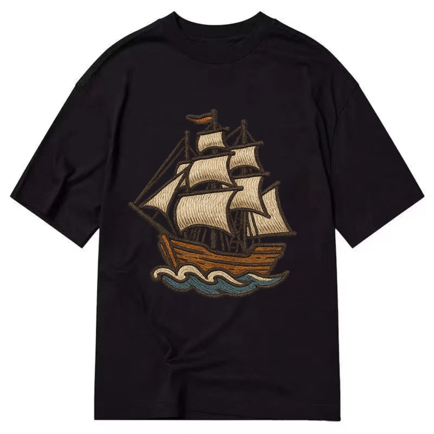 Sailing Ship  - Classic T-shirt - Black