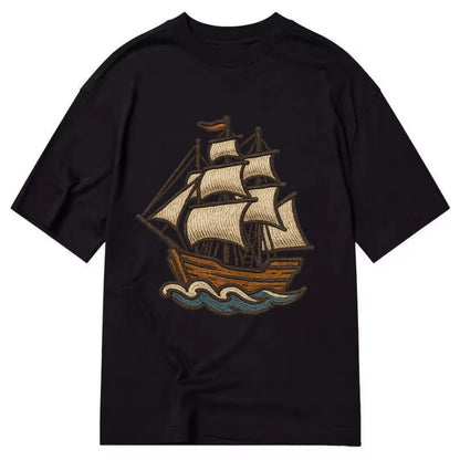 Sailing Ship  - Classic T-shirt - Black