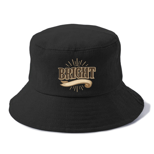 Bold typography design - BRIGHT - intelligent, shining - Bucket Hat