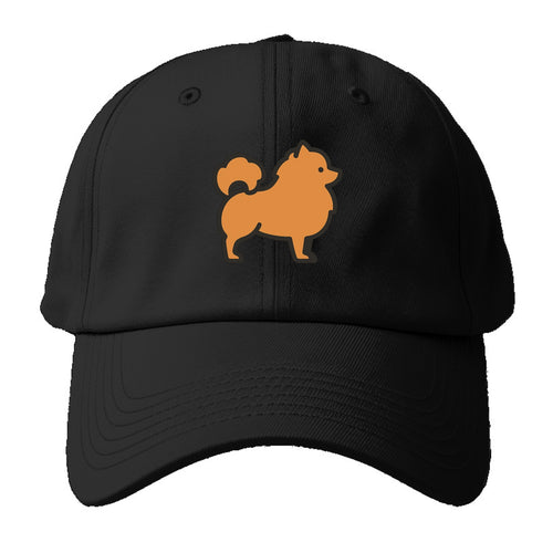 Pomeranian - Orange fluffy flat side profile - Baseball Cap For Big Heads
