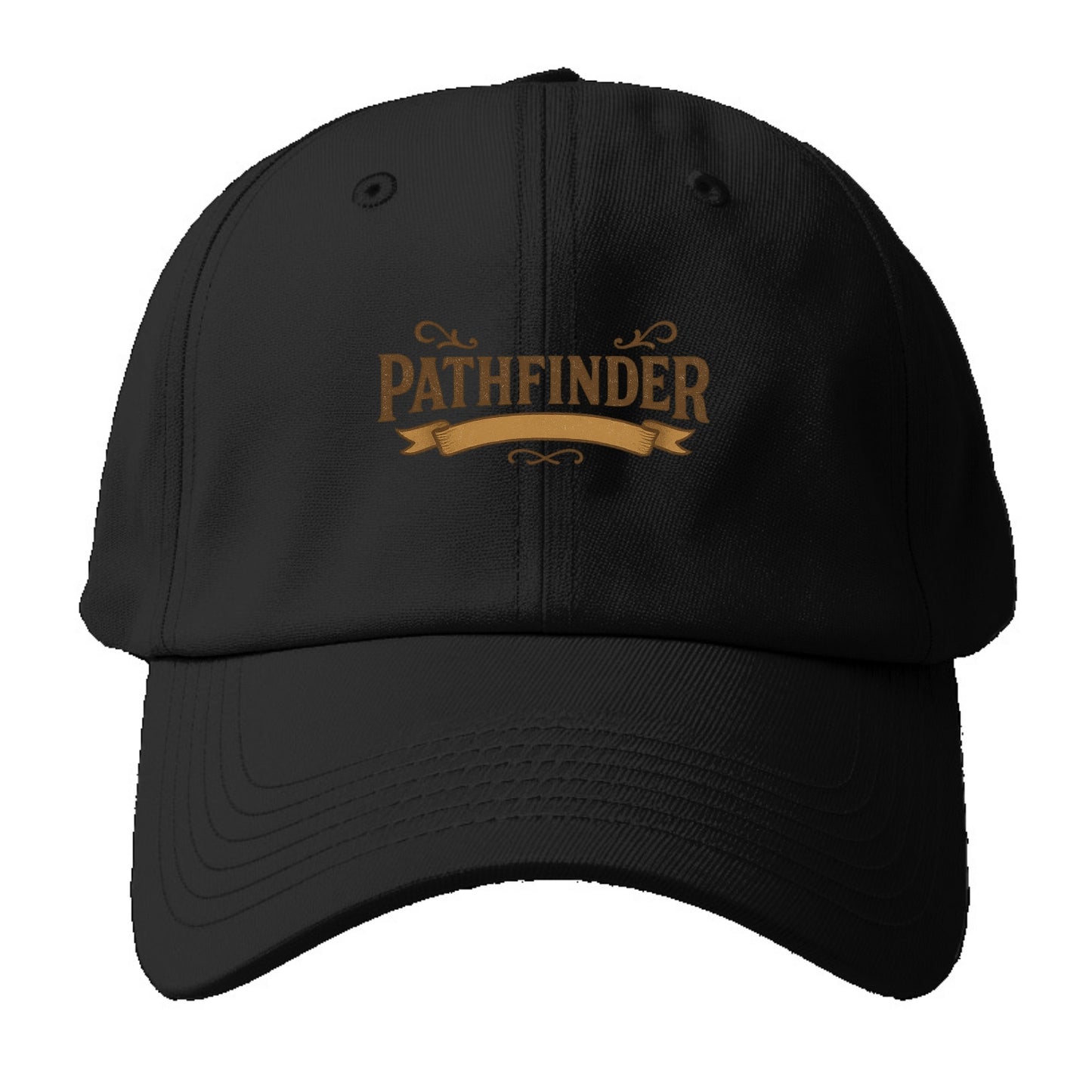 Bold typography design - "PATHFINDER" - finding the way, leading others - Baseball Cap For Big Heads - Black