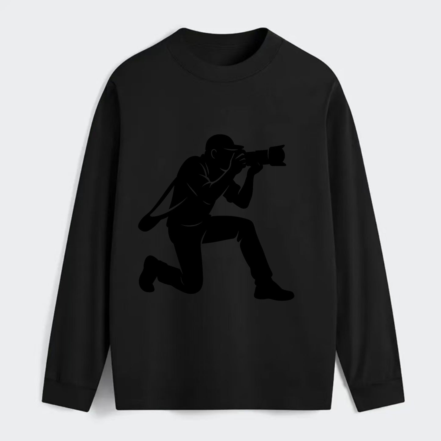 Photographer capturing perfect shot - Classic Long Sleeve Shirt - Black